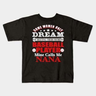 baseball player nana Kids T-Shirt